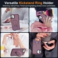 thumbnail image 5 of for iPhone 12 Case & iPhone 12 Pro Case with Invisible Magnetic Ring Stand Translucent iPhone 12 & 12 Pro Phone Case 6.1" [Compatible with MagSafe][Great Grip Feeling], Wine Red, 5 of 16