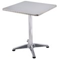 thumbnail image 4 of Gymax Aluminium 23 1/2" Table de Bar Carrée Bistrot Extérieur Intérieur avec Base, 4 of 10