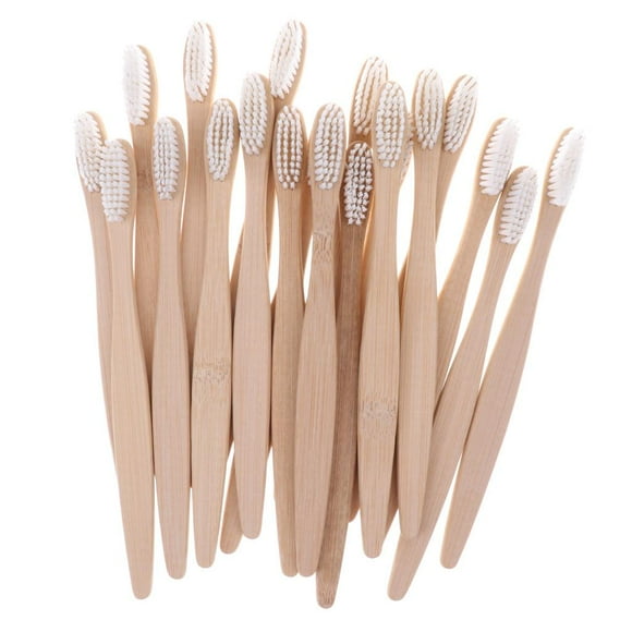 Cepillo de Manual de Cepillo Bambú 20 Piezas , 04 Sunnimix Cepillo de dientes de bambú natural