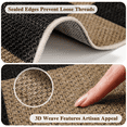 thumbnail image 3 of Sasttie Round 4ft Checkered Easy Jute Area Rug, Outdoor Patio Rug Washable Rugs for Entryway Checkerboard Indoor Outdoor Rugs, Black & Natural, 3 of 9