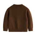 thumbnail image 6 of QUOTAY Classic Solid Color Zip Up Sweater Hoodie with Pockets for Girls and Boys Comfortable Casual Knit Cardigan Jacket Outerwear for Kids Sizes 3-10 Years Coffee,5-6Years, 6 of 7