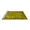 thumbnail image 2 of Ahgly Company Machine Washable Indoor Square Abstract Yellow Modern Area Rugs, 4' Square, 2 of 4