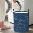 thumbnail image 4 of Goofa Shark Printed Circular Hamper,Laundry Basket with Handles,Storage Baskets Foldable,Large Capacity Laundry Hamper-, 4 of 8