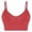 Red, variant on WAGUTH Women's Ribbed Sports Bra V-Neck Adjustable Thin Strap Padded Yoga Bra for Low Impact Workout