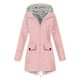 thumbnail image 2 of Puntoco Chaqueta de lluvia sólida para mujer, abrigo suelto a prueba de viento con capucha de talla grande para exteriores Puntoco Puntoco-1, 2 of 5