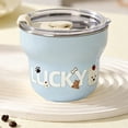 thumbnail image 4 of 9.13oz 304 Stainless Steel Coffee Cup with Leakproof Lid, Cute Graphic Print Portable Small Drink Mug, Insulated Reusable Tumbler for Office Daily Use Travel, Stylish Milk Tea Water Cup for Women Men, 4 of 6