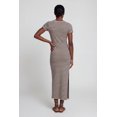 thumbnail image 3 of Women's Short Sleeve Striped Dress with Side Slit, 3 of 3