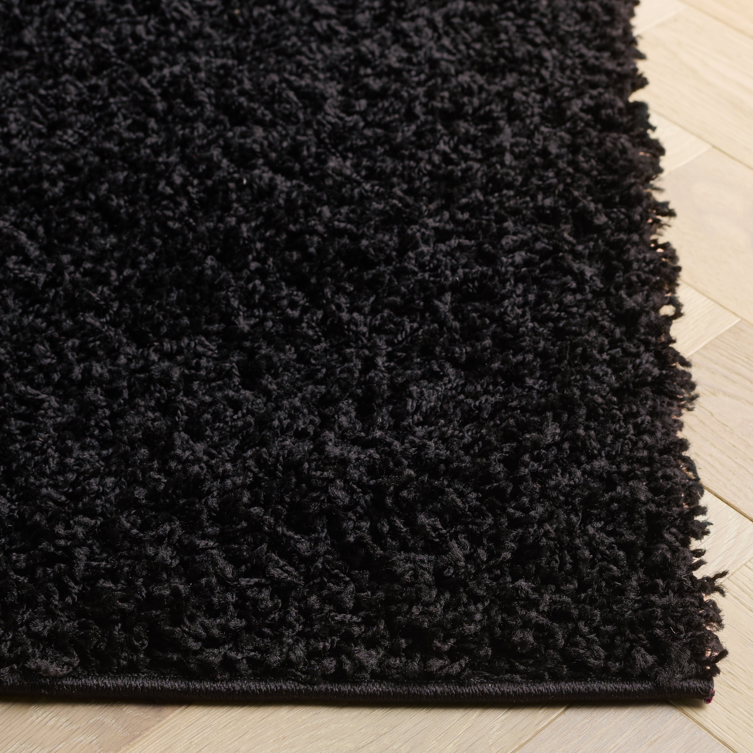 Safavieh Athens Talia Solid Shag Runner Rug, Black, 2'3" x 8'