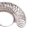 thumbnail image 3 of Kuuqa Tamaño 1-13 Medidor De Anillos De Hierro Inoxidable Herramienta De Medición De Tamaño De Anillos De Dedo Juego De Medidores De Anillos 27 Piezas Modelos Circulares Con 2 Piezas De Paño Para Puli, 3 of 5