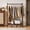 Light Walnut, variant on Solid Wood Clothes Rack, Freestanding Garment Rack with Bottom Shelf & Side Hooks, A-Frame Clothing Rack for Bedroom, Entryway, Hallway & Laundry Room, Light Brown