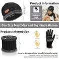 thumbnail image 4 of APTOCO 3 Pcs Winter Beanie Hat Scarf Touchscreen Gloves Set for Men and Women, Beanie Cap Gloves Neck Warmer with Warm Knit Fleece Lined, Christmas Gift, Black, 4 of 7