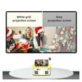thumbnail image 3 of Projector Screen White Grid Anti-Light 16:9 Projection Screen 72 100 120 130 Inch Portable Reflective Cloth Metal Hook ,Wrinkle-Free, 3 of 10