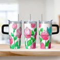 thumbnail image 2 of Butterfly 20oz Stainless Steel Tumbler with Handle and Straw – Insulated Travel Cup with Sliding Lid, 360° Full Wrap Printed Mug for Home, Outdoor & Sports Use, Spring, 2 of 6
