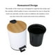 thumbnail image 4 of Bewildely Cubo de basura de pie, cubo de basura multifuncional de gran capacidad para baño, cocina, sala de estar y oficina Almacenamiento y organización del hogar 3L/Gris/17*24.5cm, 4 of 6