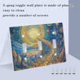 thumbnail image 4 of Dailycode Light Switch Plate Covers 2 Gang Wall Plate Plastics Outlet Covers for Kitchen Home Office Decor Infinite Path Lead To Sun, 4 of 8