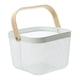 thumbnail image 1 of Colador de frutas de metal, cómodo, portátil, resistente al desgaste, práctico escurridor de verduras para cocina, color blanco, 1 of 5
