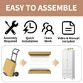 thumbnail image 5 of S-HOME Heavy-Duty 72 Inch White Pantry Cabinet with 2 Drawers, Freestanding Kitchen Organizer with Adjustable Shelves and Spice Storage, 5 of 15