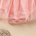 thumbnail image 6 of Vividxx Baby Girls Bodysuits With Embroidered Straps And Mesh Dress Romper Soft Elastic Waist For Newborn Newborn Casual Onesie Summer Fall Onesie Solid Color O-Neck Cozy Dailywear, 6 of 8