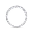 thumbnail image 4 of Diamond Princess 14kt White Gold Womens Round Diamond Contoured Symmetrical Band Ring 3/8 Cttw, 4 of 4