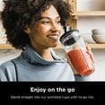 thumbnail image 3 of Ninja BN301 Nutri-Blender Plus Compact Personal Blender, 900-Peak-Watt Motor, Frozen Drinks, Smoothies, Sauces & More, (3) 20 oz. To-Go Cups, (2) Spout-Lids (1) Storage-Lid, Dishwasher Safe, Silver, 3 of 4