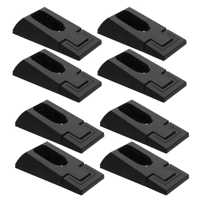unbranded 8Ud Soportes Metálicos Negros Para Barra De Con Base Empotrada Fuerte Y Duradera