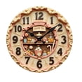 thumbnail image 3 of Reloj de pared decorativo contemporáneo 2D plano diseño vintage funciona con pilas Estilo C, 3 of 6