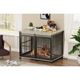 thumbnail image 4 of Vivifying Furniture dog crate sliding iron door dog crate with mat. (Grey,43.7''W x 30''D x 33.7''H), 4 of 9
