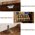 thumbnail image 5 of FANRAL 70” Tall Pantry Organizers and Storage Cabinet with Barn Doors & Drawers,Adjustable Shelf,Tall Pantry for Kitchen Dining Room Living Room Bedroom,Brown Pantry Cabinet, 5 of 8
