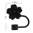 thumbnail image 6 of Pebbuoy Silicone Straw Cover Cap 10mm Peach Blossom Pattern Straw Toppers Cover Safe Easy Carrying Straw Caps for Cup Cleanliness, 6 of 7