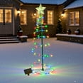 thumbnail image 5 of Vacemry Under $5 Solar Christmas Tree Light, 8 Lighting Modes Color Changing LED, IP55 Waterproof Outdoor Garden Decor, Automatic Dusk to Dawn Operation for Patio, 5 of 7