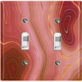 thumbnail image 1 of Metal Light Switch Plate Cover Image of Marble Red Brown Swirl Galaxy MAR083, 1 of 13