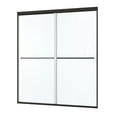 thumbnail image 5 of DEELIGHT Bathroom Shower Sliding Door with 1/4" Tempered Glass Matte Black, 5 of 5