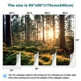 thumbnail image 3 of Peel and Stick Wallpaper sunrise between tree trunks forest Modern Art Wall Mural Decor Self Adhesive and Removable 69in x 98in, 3 of 8