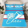 thumbnail image 2 of Homewish Sport Cheerleading 3pcs Twin Sheet Sets For Kids Children Teens Girls,Geometric Stripes Twin Fitted Sheet,Girly Dreamy Dance Breathable Flat Sheet,Luxury Bedroom Decor, 2 of 7