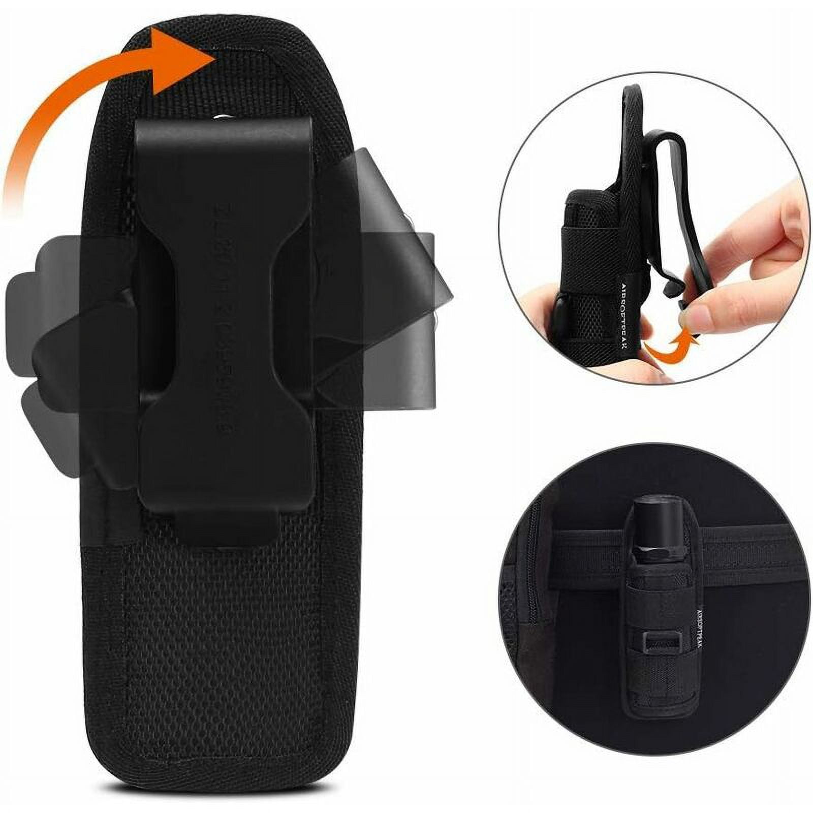 Étui Holster Nylon Pour Lampe Torche LED - Pochette Ceinture Chasse Camping Randonnée