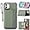 Green, variant on for iPhone 11 Case with Card Holder,Kickstand for iPhone 11 Wallet Case,RFID Blocking,Camera Protector,PU Leather Shockproof Protective Flip Cover for iPhone 11 Phone Case (Black)