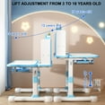 thumbnail image 3 of JNXYL Kids Desk and Chair Set, Height Adjustable School Study Table and Chair, Student Writing Desk,Blue, 3 of 8