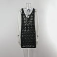 thumbnail image 5 of Danhjin Black Crochet Swimsuit Coverups for Women Hollow out Casual Beachwear Summer Bikinis Beach Sun Bathing Swiming Cover up Sleeveless Halters Dress, 5 of 9