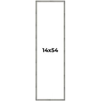 14x54 Frame Silver Grey Distressed Solid Wood Picture Frame | 0.75 Inch Moulding Width | Interior