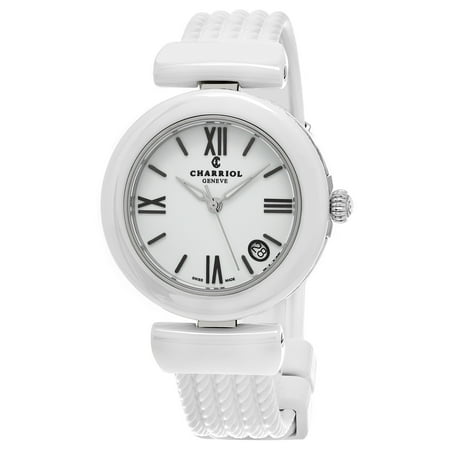 - Women's AE33CW.174.004 'Ael' White Dial White Rubber Strap Swiss Quartz Watch