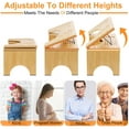 thumbnail image 4 of Foldable Toilet Stool  Adjustable Height Bamboo Squat Potty for Bathroom  Poop Stool with Built-in Bracket  Toilet Foot Step Stool for Adults  Better Posture &amp; Digestion (Natural Colo, 4 of 7