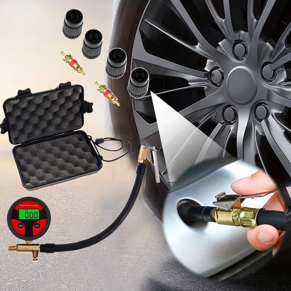 TIMIFIS Digital Display Manometer Multi-Function Digital Tire Aeration Gauge Can Be Measured Separately and Connected to The Inflator Pump Other Exterior Accessories