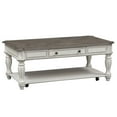 thumbnail image 1 of Liberty Furniture Magnolia Manor Rectangular Cocktail Table with Storage Drawer and Bottom Shelf, White, 1 of 8