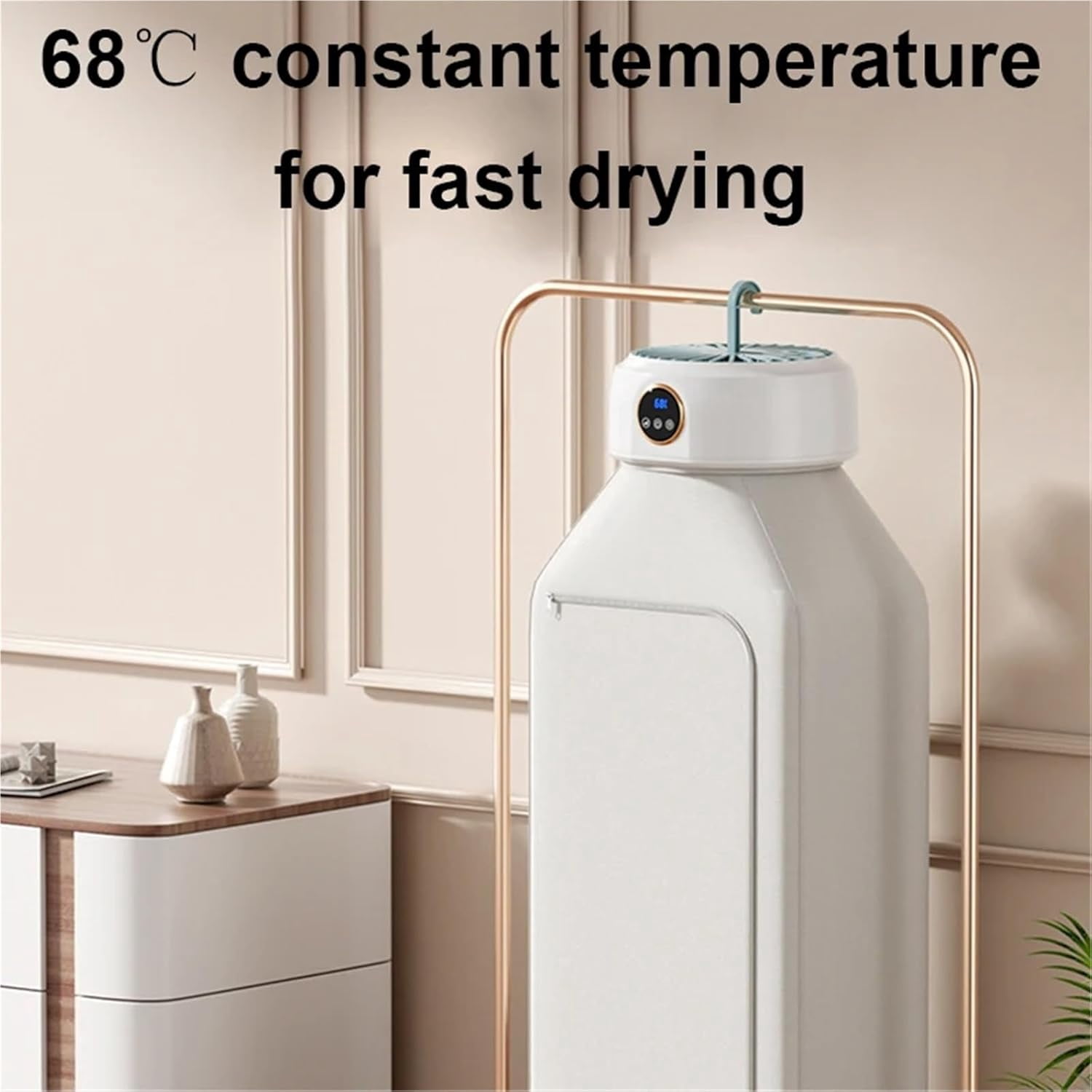 Portable Clothes Dryer Heater Fan, 3-in-1 Foldable Travel Garment Drying Hanger, Compact Electric Mini Dryer for Home, Apartment, Dorm, RV & Vacation