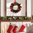 thumbnail image 4 of 7.87‑inch Handmade Artificial Christmas Front Door Wreath, Red Berries Pinecone Fern Decor Wreath, Holiday Wreath for Home indoor Outdoor Display, 4 of 7