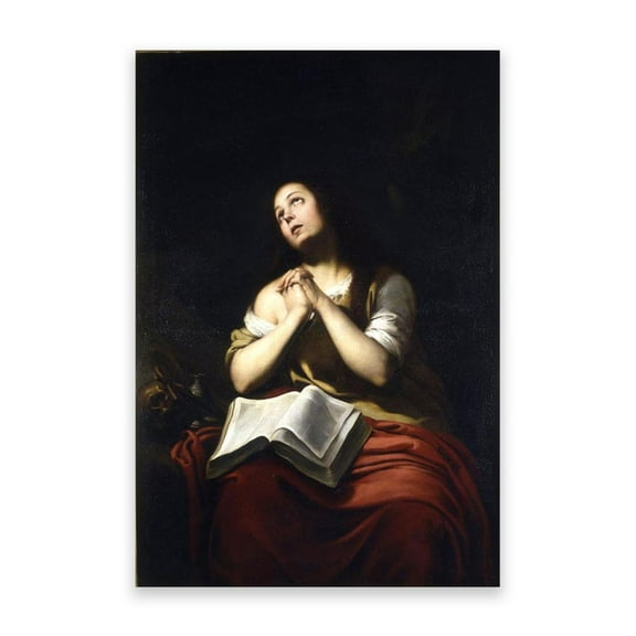 Bartolomé Esteban Murillo Poster and Print on Canvas- woman- Famous Reproduction Painting- Religion Wall Art Pictures for Living Room Decor