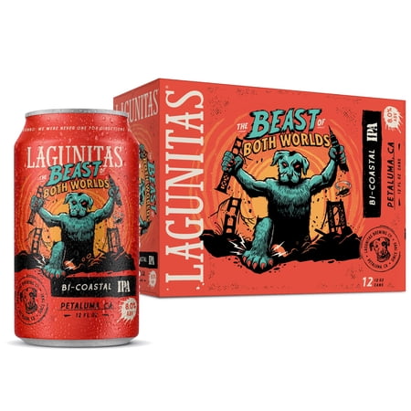 Lagunitas Beast of Both Worlds Double IPA Craft Beer, 12 pack, 12 fl. oz. Cans, 8% ABV