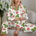 thumbnail image 6 of Sikiie Strawberry Floral Women's Long-Sleeve Shirt and Full-Length Bottom Pajama Set (s-xxl)-Medium, 6 of 7