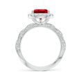 thumbnail image 2 of ANGARA Pear Lab Grown 2.7 Ct Ruby Halo Twisted Rope Shank Engagement Ring for Women in 14K White Gold (Size-10x8mm) | July Birthstone, Anniversary, Jewelry Gift for Women | Lab-Grown Ruby Ring, 2 of 7