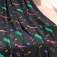 thumbnail image 3 of Colorful Dinosaurs Palms Stars Pattern Blanket,Comfortable Soft Lamb Wool Throw Blanket,All Season,Warm Lightweight Blankets for Sofa Bed Couch Living Room Chair,30"x40", 3 of 4